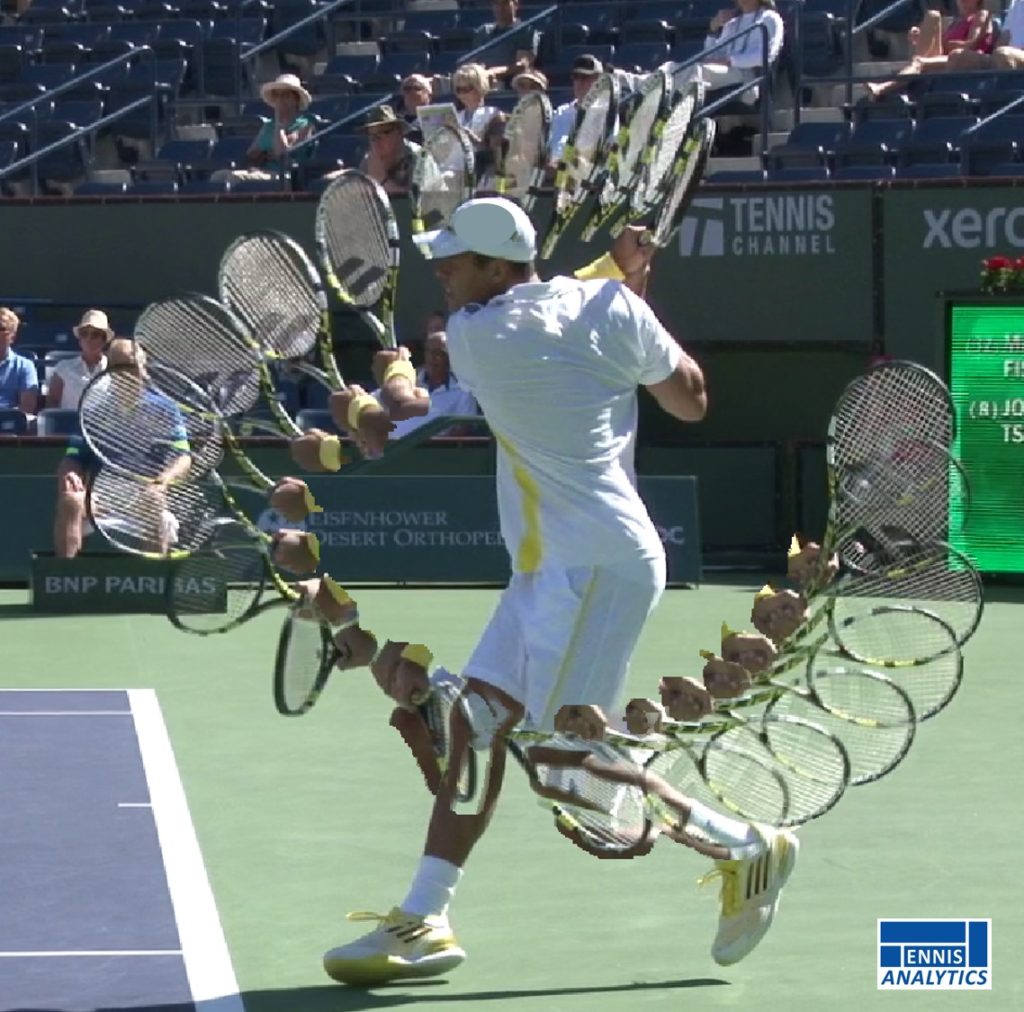 Jo-Wilfried Tsonga’s backhand.