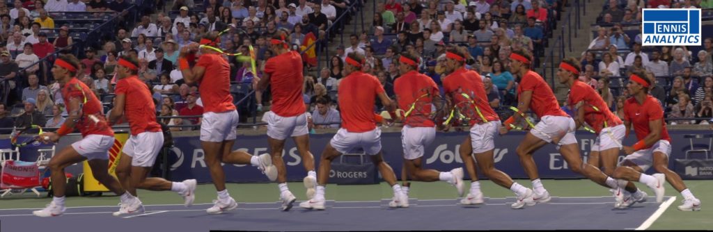 Rafael Nadal’s backhand approach shot.