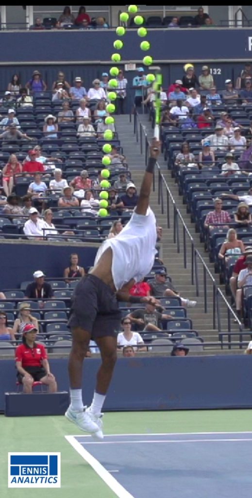 Felix Auger-Aliassime’s serve