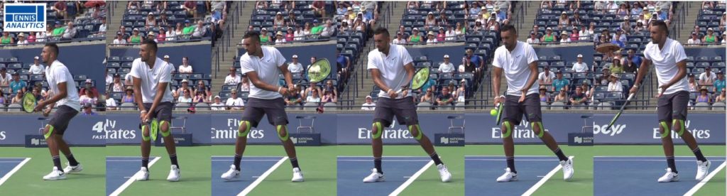 Key positions of Nick Kyrgios’ dropshot